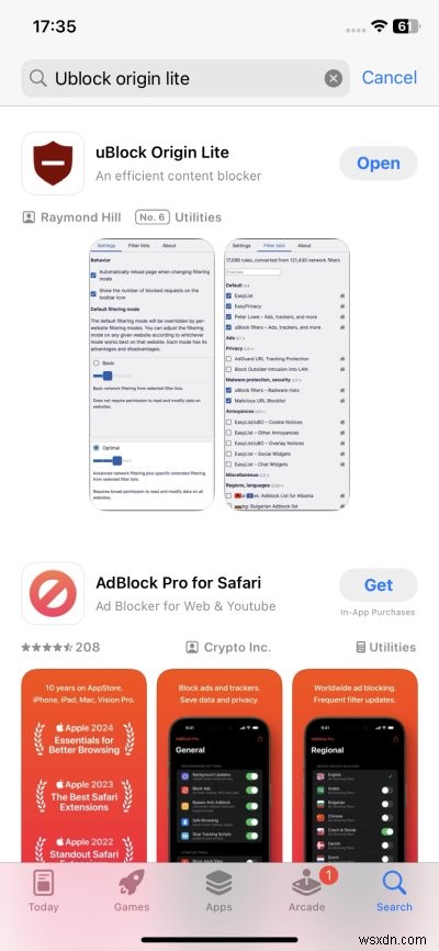 UBlock Origin Lite สำหรับ Safari บน iOS:การปิดกั้นโฆษณาที่แข็งแกร่งและการซิงค์เพลงอย่างง่ายดาย 