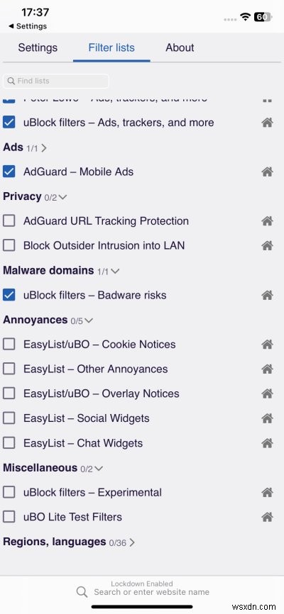 UBlock Origin Lite สำหรับ Safari บน iOS:การปิดกั้นโฆษณาที่แข็งแกร่งและการซิงค์เพลงอย่างง่ายดาย 