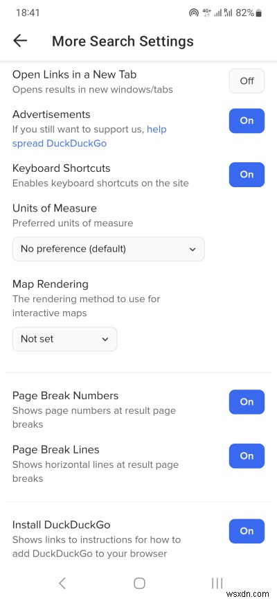 เบราว์เซอร์ DuckDuckGo:มีความสามารถและฟีเจอร์มากมาย แต่ไม่มีการควบคุมความเป็นส่วนตัวที่เข้มงวด 