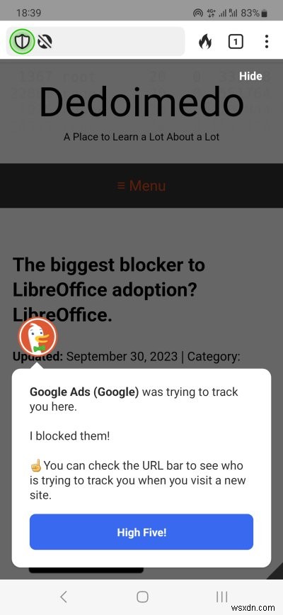 เบราว์เซอร์ DuckDuckGo:มีความสามารถและฟีเจอร์มากมาย แต่ไม่มีการควบคุมความเป็นส่วนตัวที่เข้มงวด 