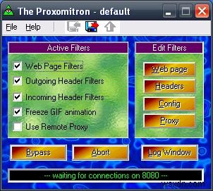 Proxomitron:การควบคุมหน้าเว็บที่มีประสิทธิภาพสำหรับเบราว์เซอร์ทั้งหมด 