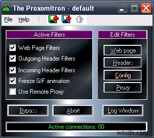Proxomitron:การควบคุมหน้าเว็บที่มีประสิทธิภาพสำหรับเบราว์เซอร์ทั้งหมด 