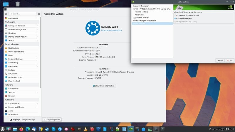 การติดตั้ง Kubuntu บน Slimbook Titan:คู่มือการตั้งค่ากราฟิกไฮบริด 
