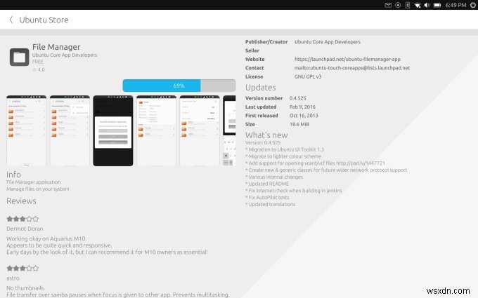 รีวิวแท็บเล็ต BQ Aquaris M10 Ubuntu Edition:ประสิทธิภาพและคุณสมบัติ 
