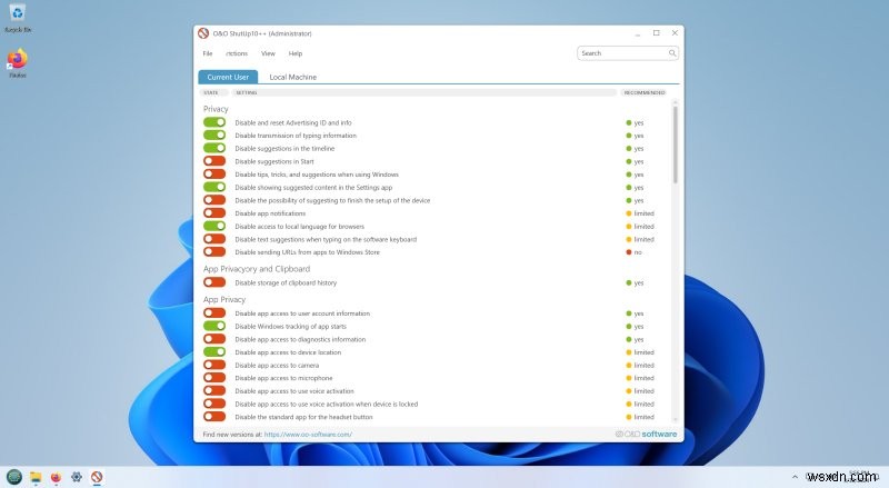 O&O ShutUp10++ &AppBuster:ซอฟต์แวร์ดีท็อกซ์ Windows 11 ที่ครอบคลุม 