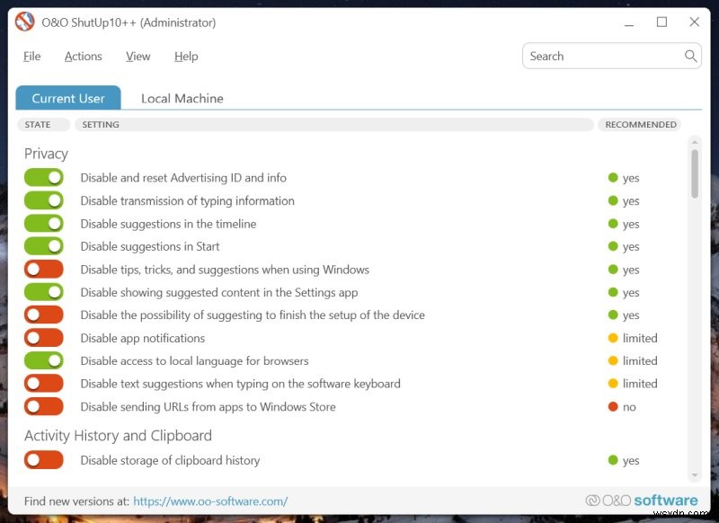 O&O ShutUp10++ &AppBuster:ซอฟต์แวร์ดีท็อกซ์ Windows 11 ที่ครอบคลุม 
